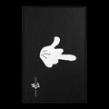 Middle Finger Area Rug — Black (Corner Logo)