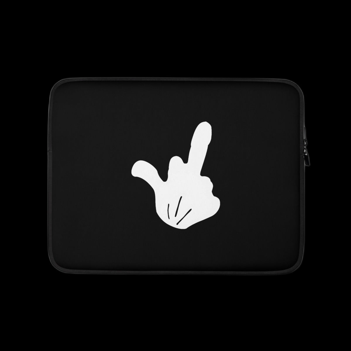 Middle Finger Laptop Sleeve — Black