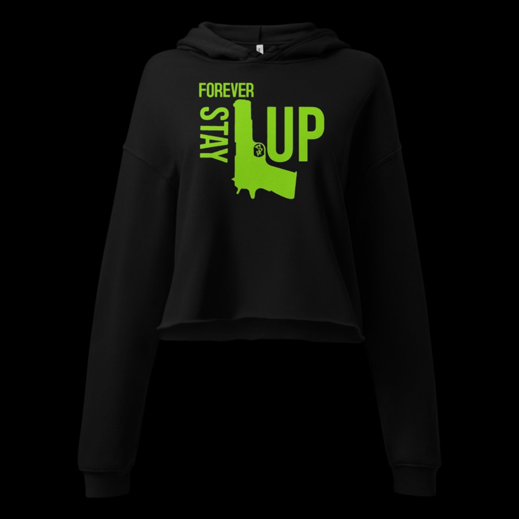 Forever Stay Up — Lime Lock In Crop Hoodie