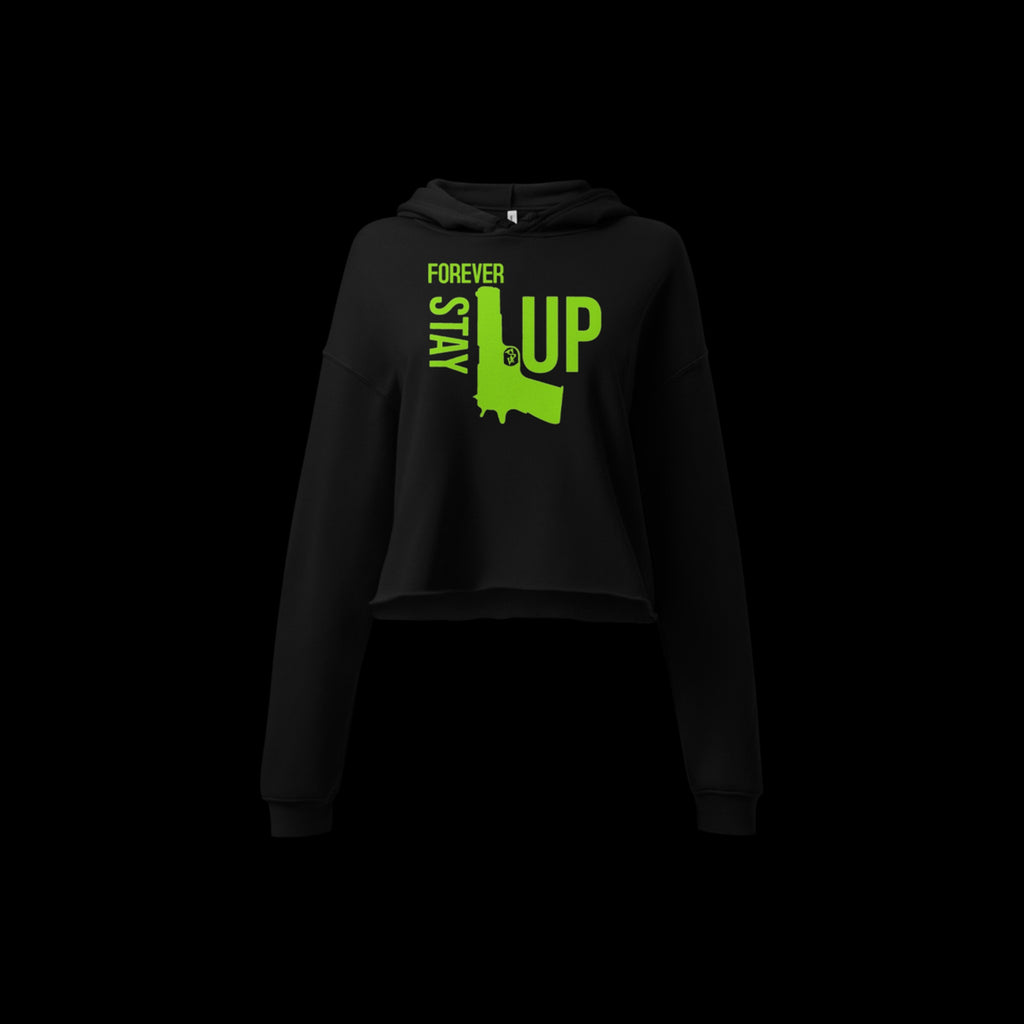 Forever Stay Up — Lime Lock In Crop Hoodie