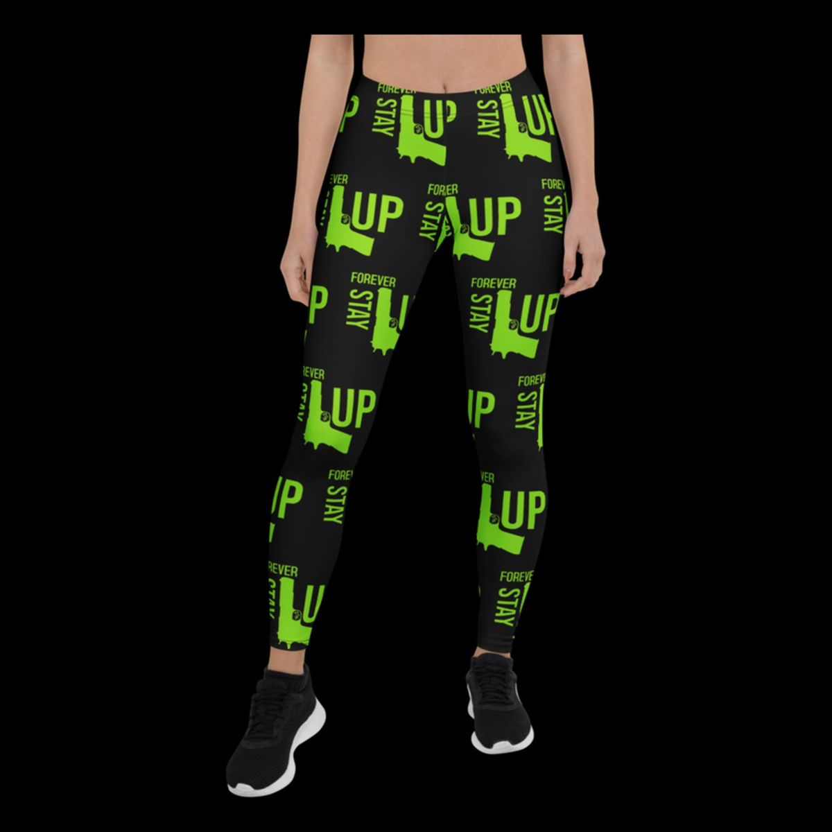 Forever Stay Up — Lime AOP Leggings