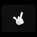 Middle Finger Mouse Pad — Black