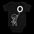 Stay Up Baby Onesie — Black