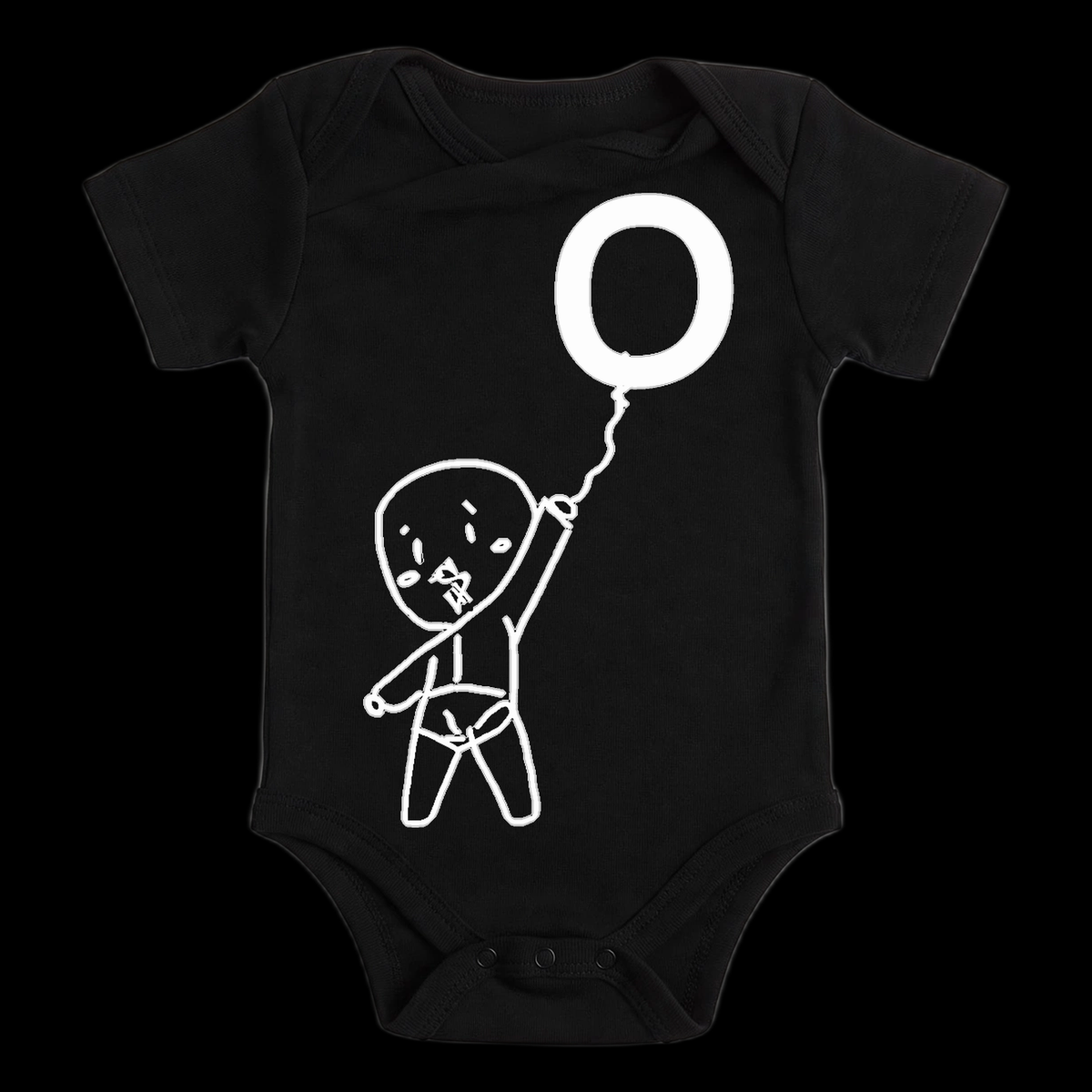 Stay Up Baby Onesie — Black