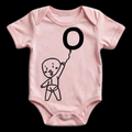 Stay Up Baby Onesie — Pink (Black Print)