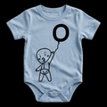 Stay Up Baby Onesie — Powder Blue (Black Print)