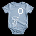 Stay Up Baby Onesie — Powder Blue (White Print)