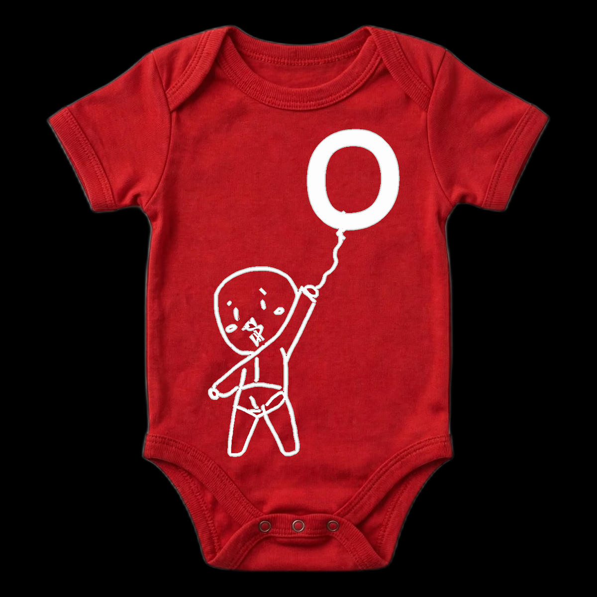 Stay Up Baby Onesie — Red