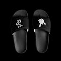 Middle Finger Slides — Black