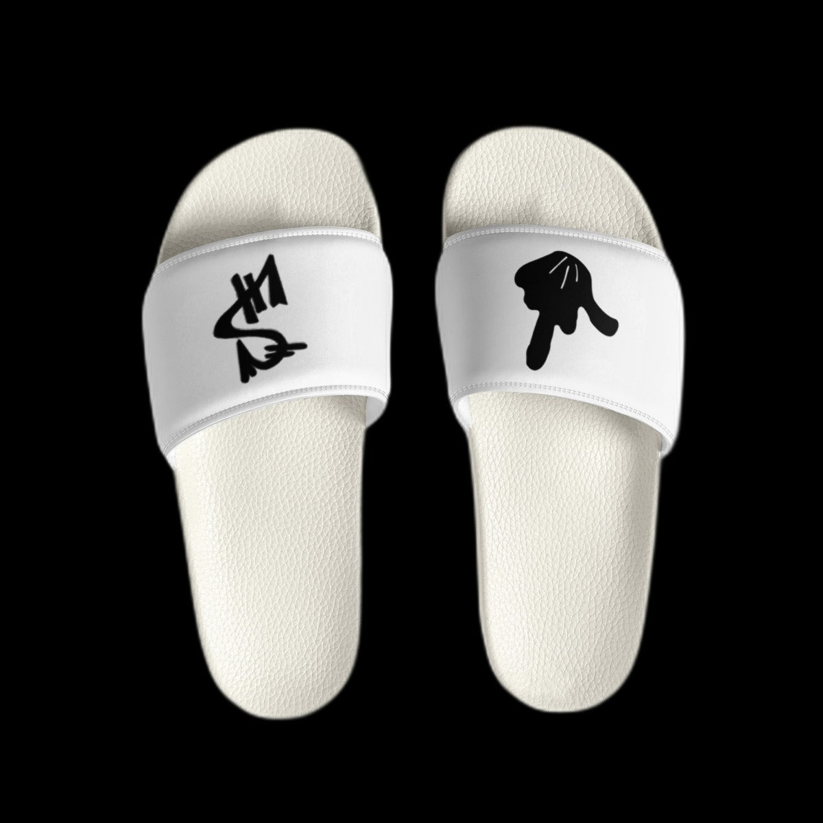 Middle Finger Slides — White